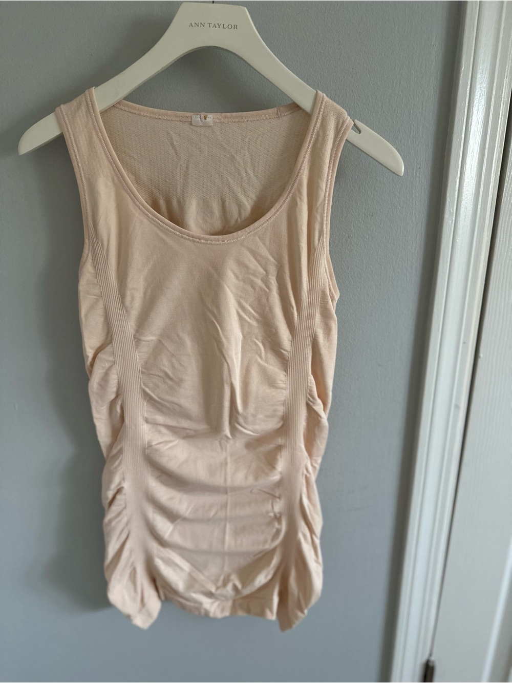 Women's Ruched Tank Top - Pale Peach